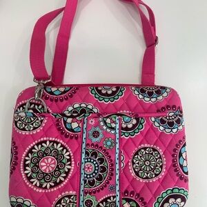 Vibrant Pink Quilted Women's Bag tech case pink cupcakes